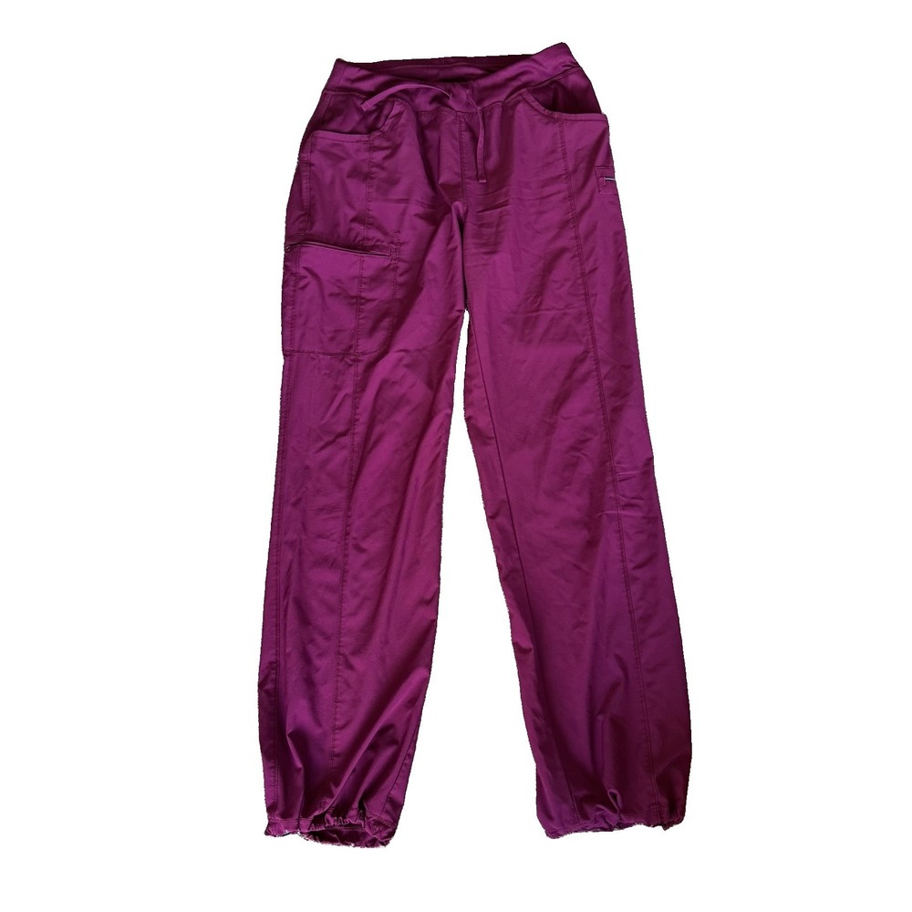 Lot Of Four Cherokee Infinity Wine Purple Scrub Pants M Tall Straight Leg Draw